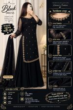 Elegant-Black-Embroidered-Party-Dress